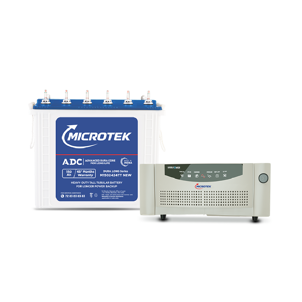 SUPER POWER UPS 900 12V Pure Sign Wave (800VA), with M1502424JT 150AH/12V Inverter & Battery Combo