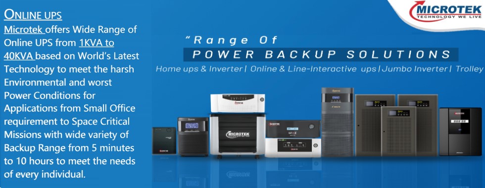 Microtek online UPS range banner