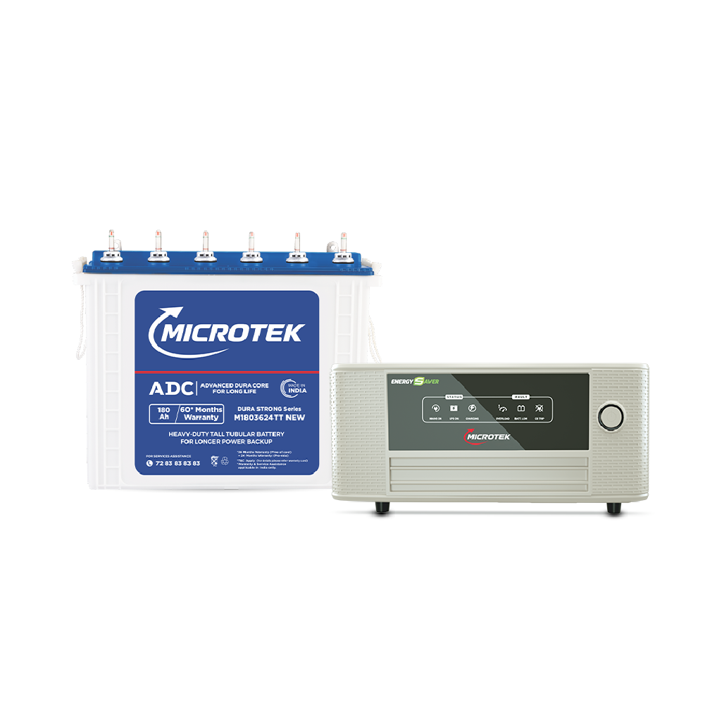 ENERGY SAVER NEW 1225 (12V – 1100VA/880W) Digital Wave Inverter with M1803624TT 180Ah/12V Battery Combo