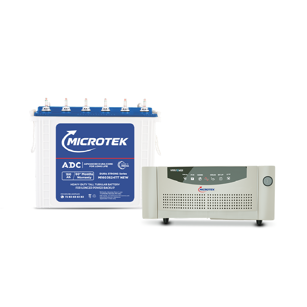 SUPER POWER UPS 900 12V Pure Sign Wave (800VA), with M1603624TT 160AH/12V Inverter & Battery Combo